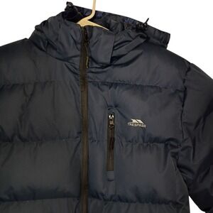 Trespass Coldheat Puffer Jacket Coat Size S Navy Blue Hooded Warm Winter Outdoor
